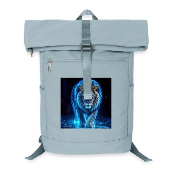 Neon Blue Lion Aura - Laptop Backpack - ice blue - Front
