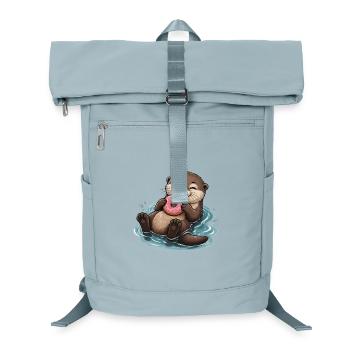 Otter donut fun in the water - Laptop Backpack - ice blue - Front