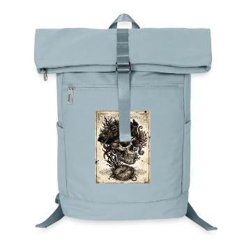 Piratenschädel und Kompass - Laptop-Rucksack  - Eisblau - Vorne