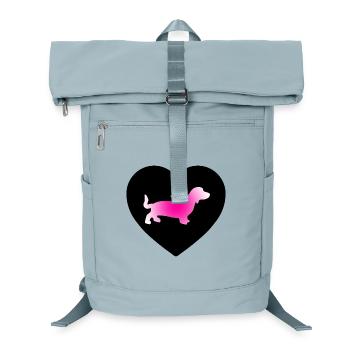 Dackel - Laptop-Rucksack  - Eisblau - Vorne