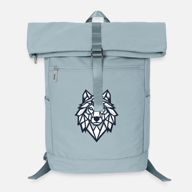 Geometrischer Wolf Laptop-Rucksack 
