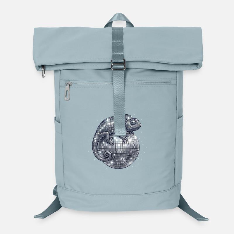 Chamäleon auf der Discokugel Laptop-Rucksack 