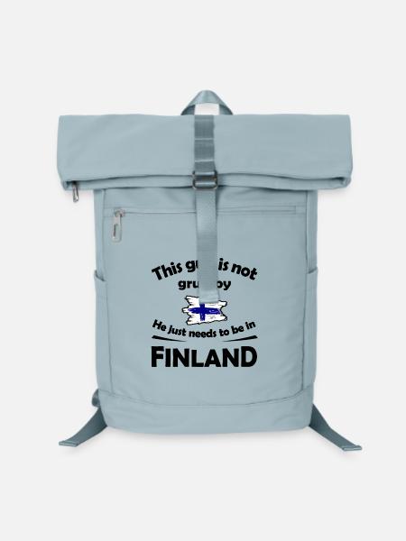 Pinselstrich Finnlandflagge - Laptop-Rucksack - Eisblau