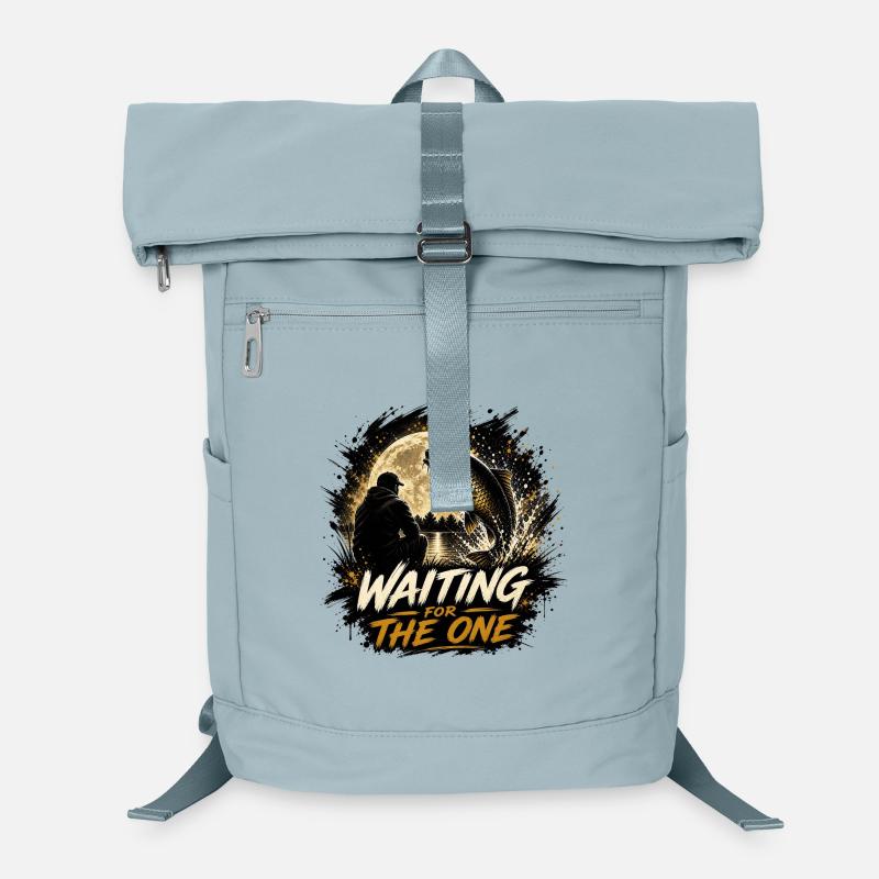 Wartet auf das Design des Einen Karpfenfischmonds Laptop-Rucksack 