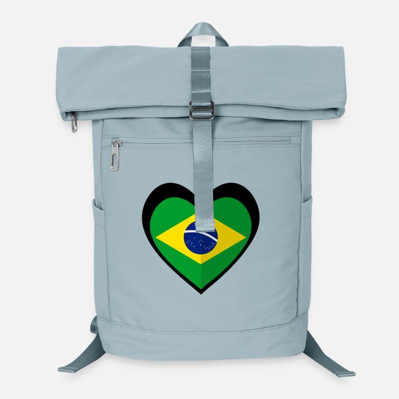 Brasil Coração Preto – Amor pelo Brasil Laptop-Rucksack 