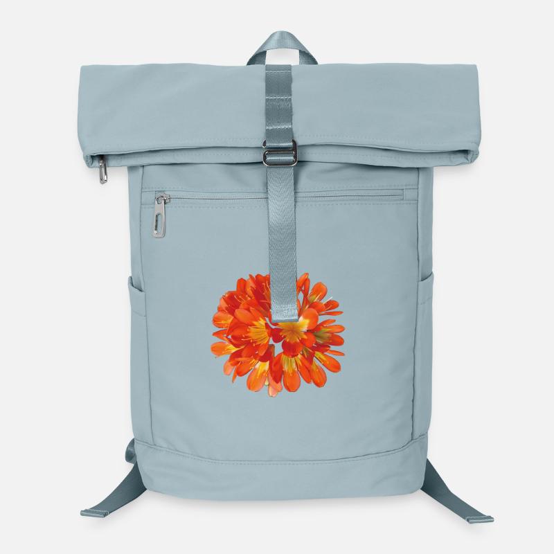 Vibrant Orange Clivia Botanical Flower Bloom Laptop Backpack
