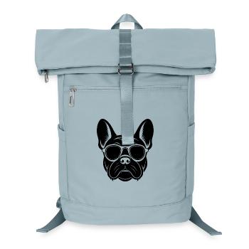 Französischer Bulldogge - Laptop-Rucksack  - Eisblau - Vorne