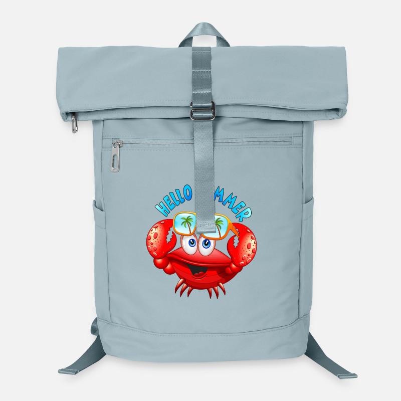 Crab Cute Summer Cartoon Wearing Sunglasses Laptop Backpack