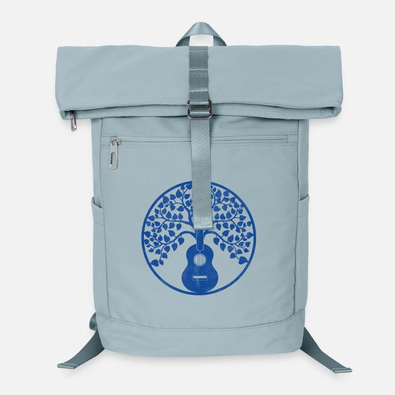 Ukulele tree mandala blue Laptop-Rucksack 