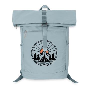 Zelt Berge Strahlen Wappen - Laptop-Rucksack  - Eisblau - Vorne