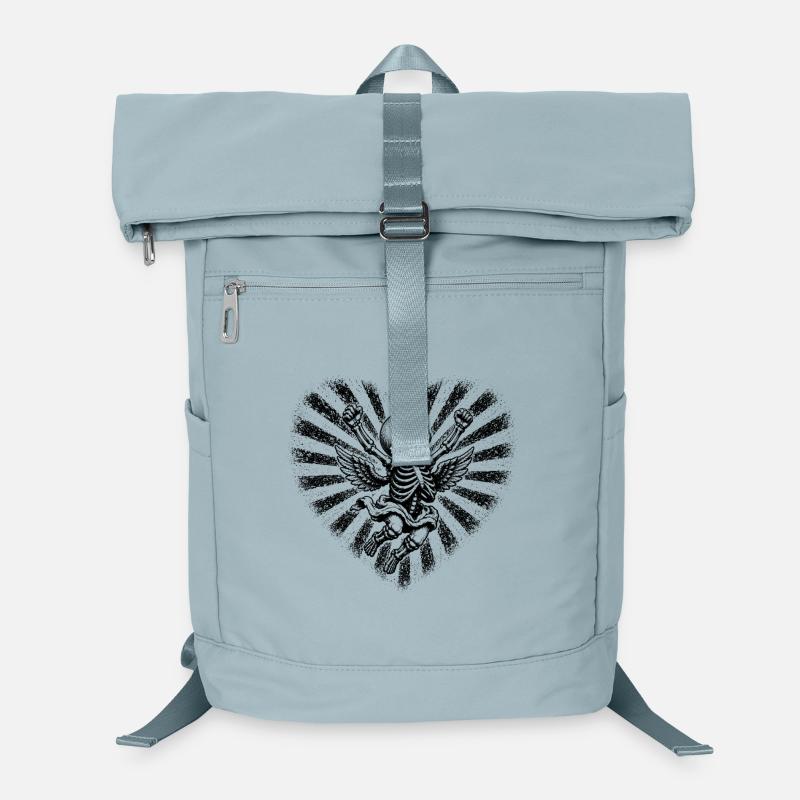 Fliegendes Skelett Engel Rock Motiv Laptop-Rucksack 