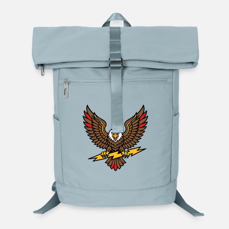 Old school tattoo style lightning eagle Laptop Backpack