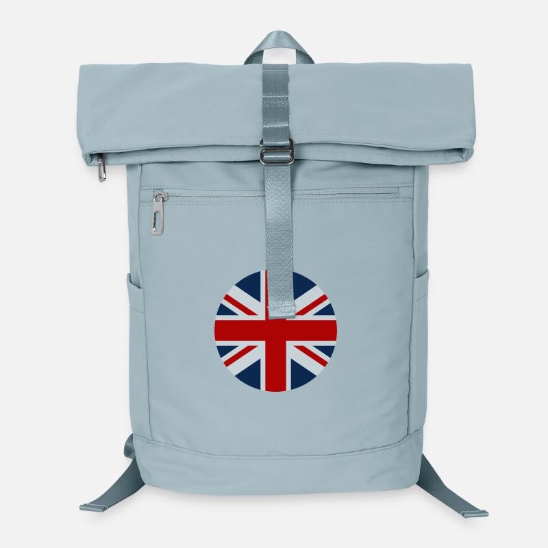 Great Britain flag in the shape of a circle Laptop Backpack