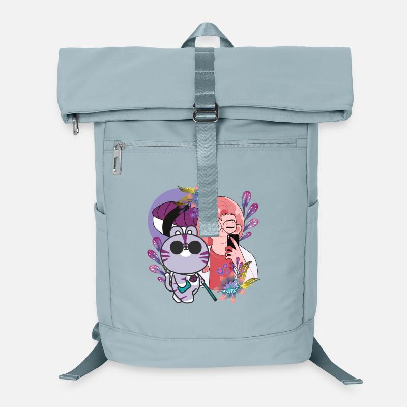 Kawaii-Selfie & Sehbehinderte Katze Laptop-Rucksack 
