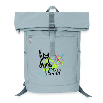 Motif de projections de graffiti néon - Sac à dos ordinateur - bleu glacier - Devant