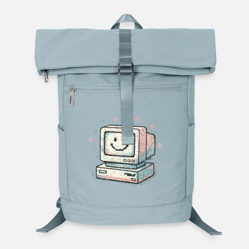Süßer Retro-Computer Vintage 80s Tech Style Laptop-Rucksack 