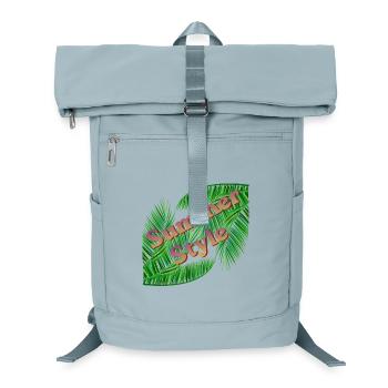 Summer style with palm trees - Laptop Backpack - ice blue - Front