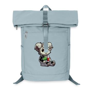 Kleiner Koala im Hoodie mit Becher - Laptop-Rucksack  - Eisblau - Vorne