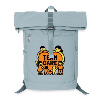 Team Care Herz Kita Wappen - Laptop-Rucksack  - Eisblau - Vorne
