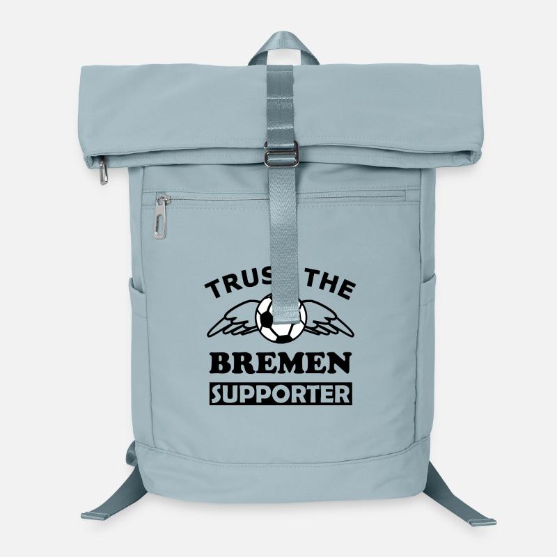 Silhouette de football noir et blanc de Brême Sac à dos ordinateur