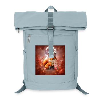 Lunar Fox with Jewels - Laptop Backpack - ice blue - Front