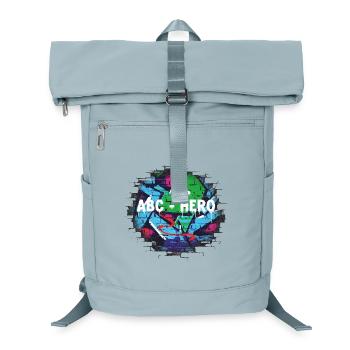 ABC HERO Graffiti Wall Design - Laptop Backpack - ice blue - Front
