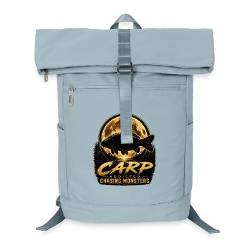 Midnight Carp Addicted Monster Fishing Design - Laptop Backpack - ice blue - Front