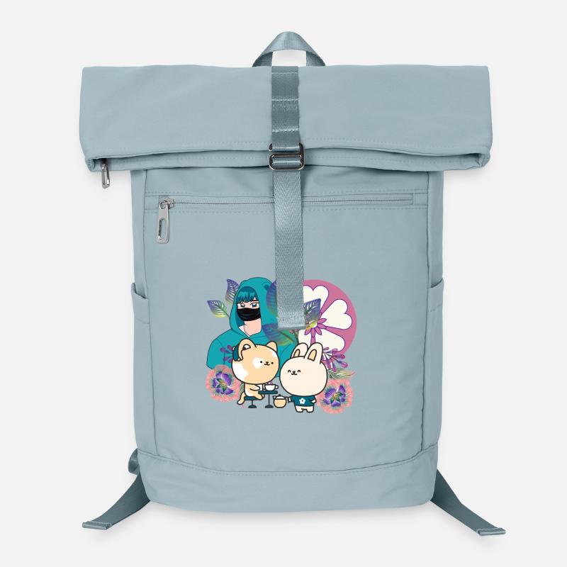 Anime Group in Mask with Cochlear Implant Art Laptop Backpack