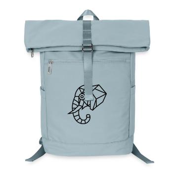 Geometrischer Elefant – Polygon Art - Laptop-Rucksack  - Eisblau - Vorne