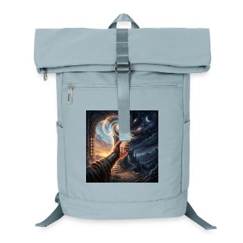 Celestial Handshake Fantasy Portal Art - Laptop Backpack - ice blue - Front