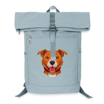 American Staffordshire Terrier (Portrait/Comic) - Laptop Backpack - ice blue - Front