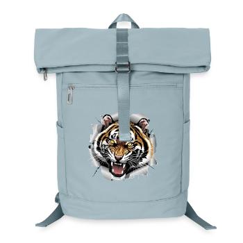 Tiger Brüllender Angriff - Laptop-Rucksack  - Eisblau - Vorne