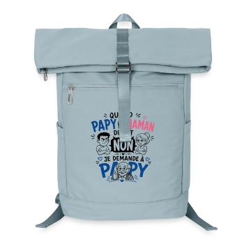 Je demande à Papy ! - Sac à dos ordinateur - bleu glacier - Devant