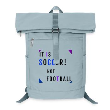 ES IST FUSSBALL, NICHT FUSSBALL – Fußball-Meme - Laptop-Rucksack  - Eisblau - Vorne