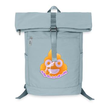 Kreative Kack-Vektorillustration. - Laptop-Rucksack  - Eisblau - Vorne