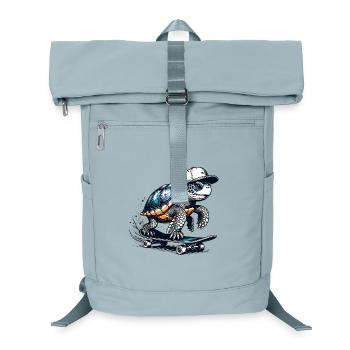 Techno Skater Schildkröte - Laptop-Rucksack  - Eisblau - Vorne