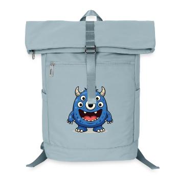 Blaues Monster mit vielen Augen - Laptop-Rucksack  - Eisblau - Vorne