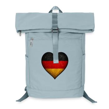 Deutschland Herz - Laptop-Rucksack  - Eisblau - Vorne