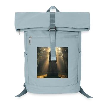 Świętowit – Slawische Statue aus den Tiefen des Waldes - Laptop-Rucksack  - Eisblau - Vorne