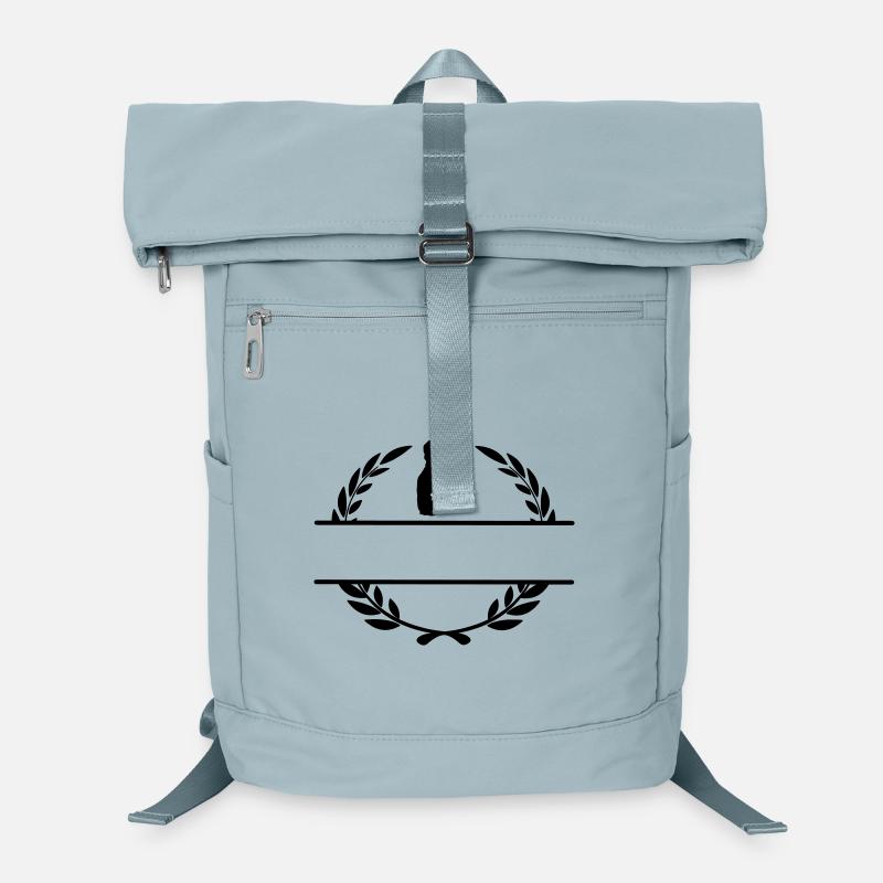 Baseball-Hitter im Lorbeerkranz-Monogramm Laptop-Rucksack 