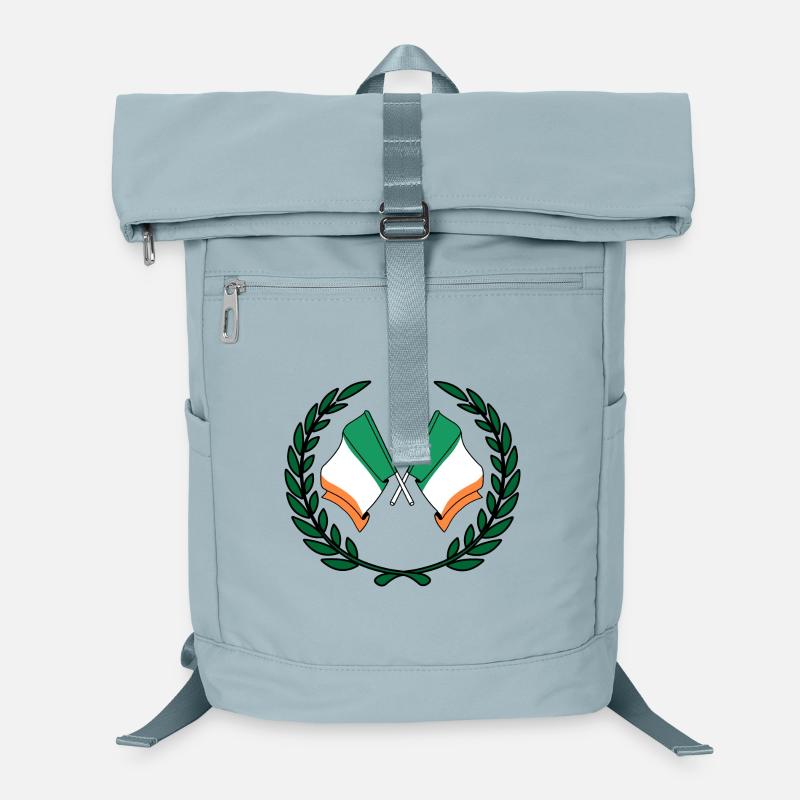 Flags Ireland in laurel wreath Laptop Backpack