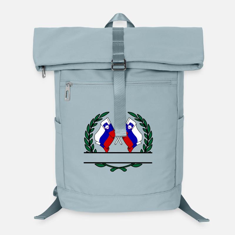Drapeaux Slovénie couronne de laurier bannière Sac à dos ordinateur