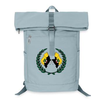 Fahnen Sachsen Anhalt Lorbeerkranz - Laptop-Rucksack  - Eisblau - Vorne