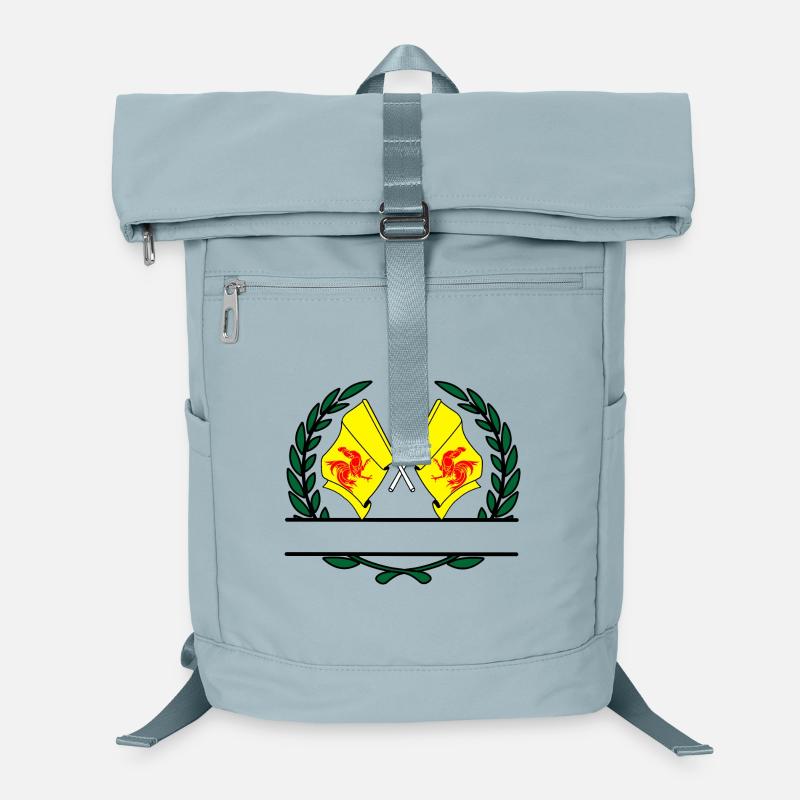 Flags wallonia Belgium laurel wreath banner Laptop Backpack