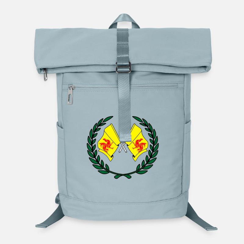 Drapeaux de la province de Wallonie Belgique couronne de laurier Sac à dos ordinateur