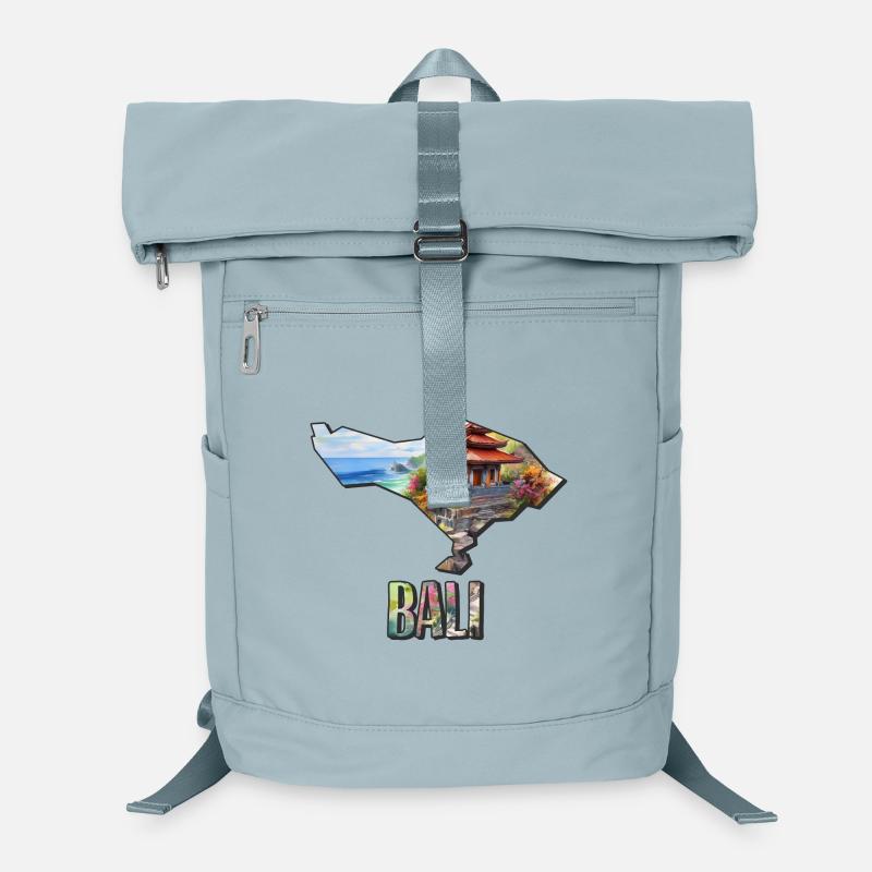 Carte aquarelle Bali Sac à dos ordinateur