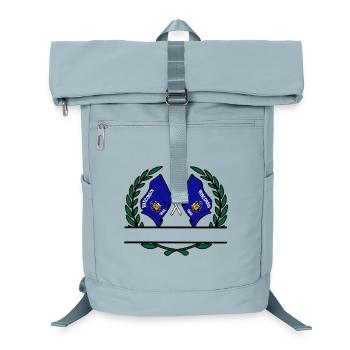 Flaggen USA Wisconsin Lorbeerkranz Banner - Laptop-Rucksack  - Eisblau - Vorne