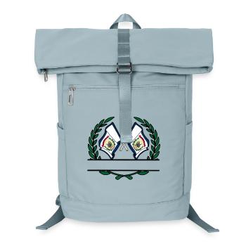 Fahnen USA West Virginia Lorbeerkranz Banner - Laptop-Rucksack  - Eisblau - Vorne