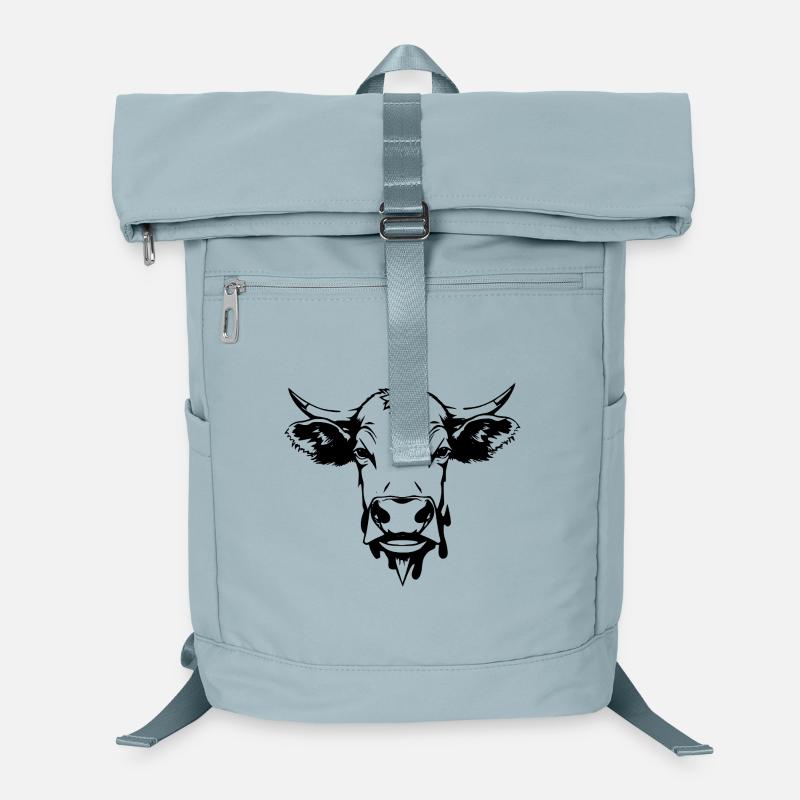 Cow Black Cow Head Gift Laptop Backpack