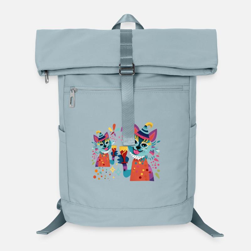 Fête câline Chats Couleurs Néon Sac à dos ordinateur